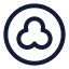 Ripple icon with stroke rounded style