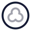 Ripple icon with twotone rounded style