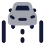 Road icon with bulk rounded style