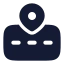 Roadlocation icon with solid rounded style