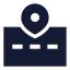 Roadlocation icon with solid sharp style