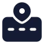 Roadlocation icon with solid standard style