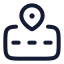 Roadlocation icon with stroke rounded style
