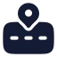 Roadlocation icon with solid rounded style