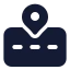 Roadlocation icon with solid standard style