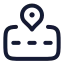 Roadlocation icon with stroke rounded style