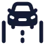 Road icon with solid standard style