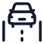 Road icon with stroke rounded style