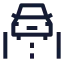 Road icon with stroke sharp style