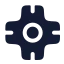 Roadwayside icon with solid rounded style