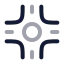 Roadwayside icon with twotone rounded style