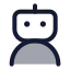 Robot icon with duotone standard style