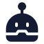 Robot icon with solid standard style