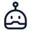 Robot icon with stroke rounded style