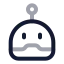 Robot icon with twotone rounded style