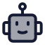 Robotic icon with duotone standard style