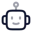 Robotic icon with twotone rounded style