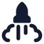 Rocket icon with solid standard style