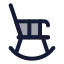 Rockingchair icon with duotone rounded style