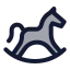 Rockinghorse icon with duotone rounded style