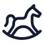 Rockinghorse icon with stroke standard style