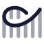 Rollercoaster icon with bulk rounded style