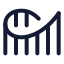 Rollercoaster icon with stroke rounded style