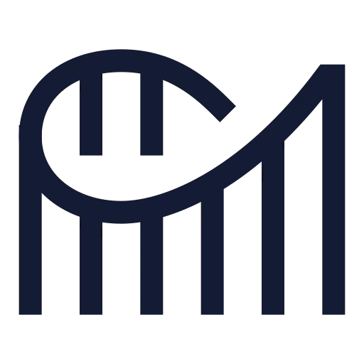 Roller Coaster Icon in Stroke Sharp style