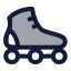 Rollerskate icon with duotone rounded style