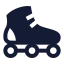 Rollerskate icon with solid sharp style