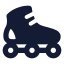 Rollerskate icon with solid standard style