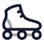 Rollerskate icon with twotone rounded style