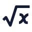 Root icon with solid sharp style