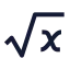 Root icon with stroke sharp style
