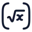 Root icon with stroke rounded style