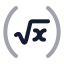 Root 1 Stbracket icon with duotone rounded style