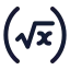 Root 1 Stbracket icon with stroke standard style