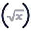 Root 1 Stbracket icon with twotone rounded style