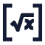 Root 2 Ndbracket icon with solid sharp style