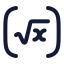 Root 2 Ndbracket icon with stroke rounded style