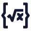 Root 3 Rdbracket icon with solid sharp style