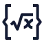 Root 3 Rdbracket icon with stroke sharp style