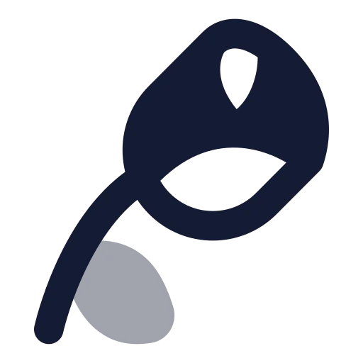 Rose Icon in Bulk Rounded style