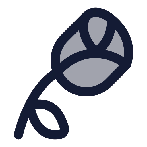 Rose Icon in Duotone Rounded style