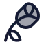 Rose icon with duotone standard style
