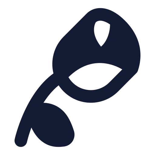 Rose Icon in Solid Rounded style