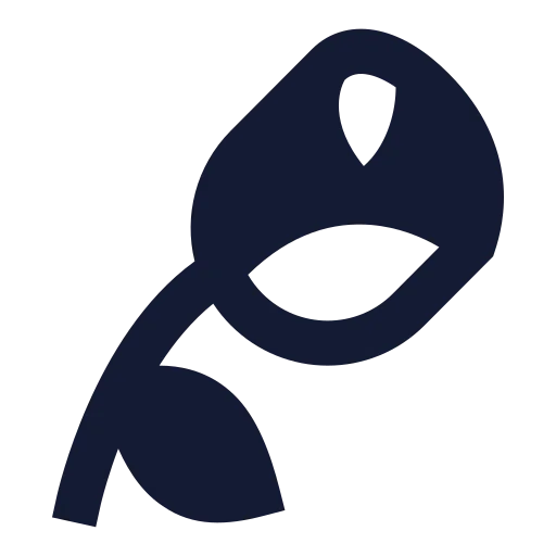 Rose Icon in Solid Sharp style