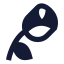 Rose icon with solid sharp style