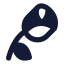 Rose icon with solid standard style