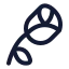 Rose icon with stroke rounded style